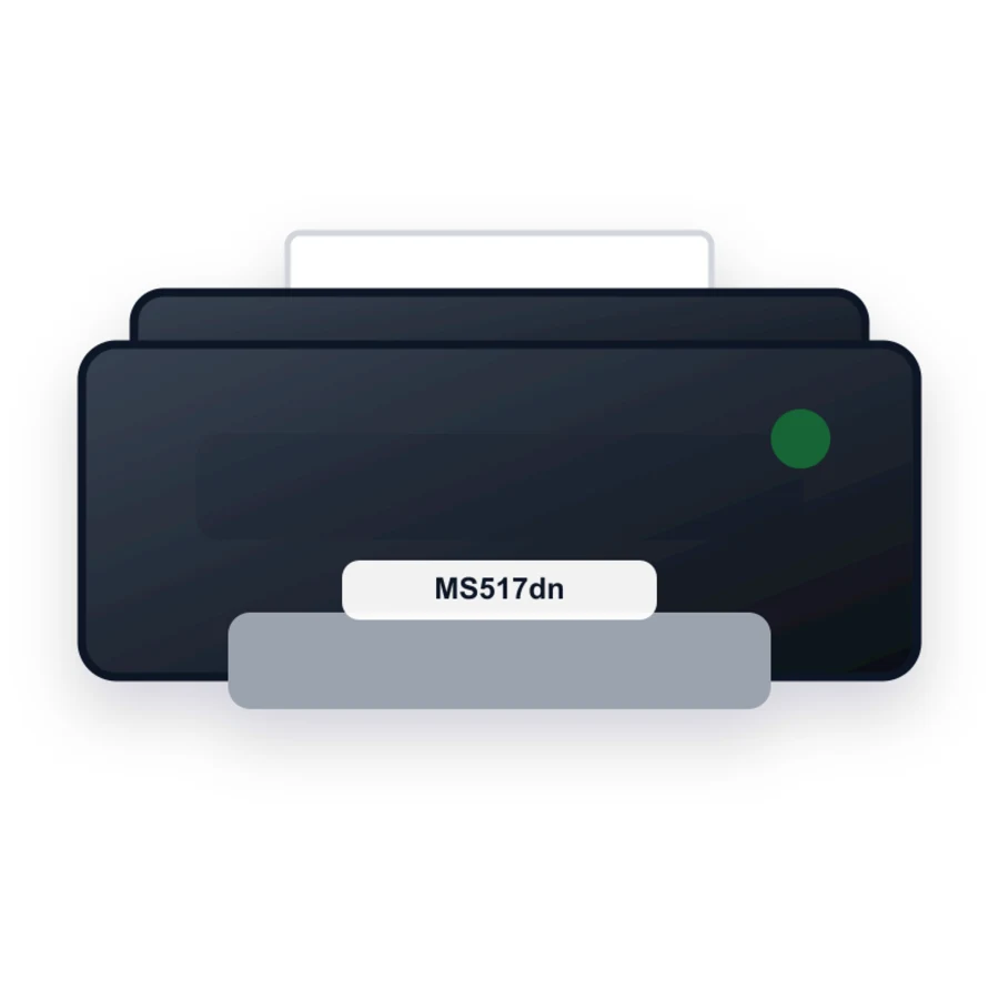 Lexmark MS517dn printer illustration