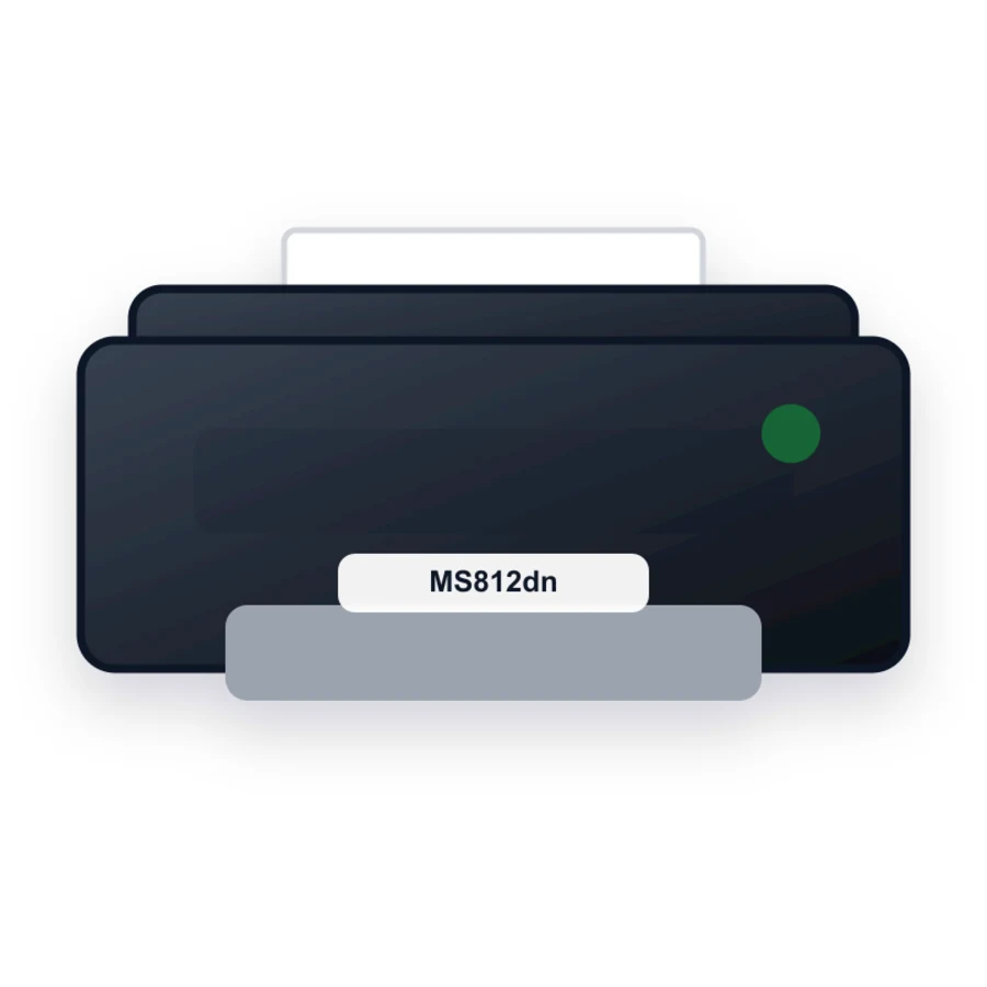 Lexmark MS812dn printer illustration