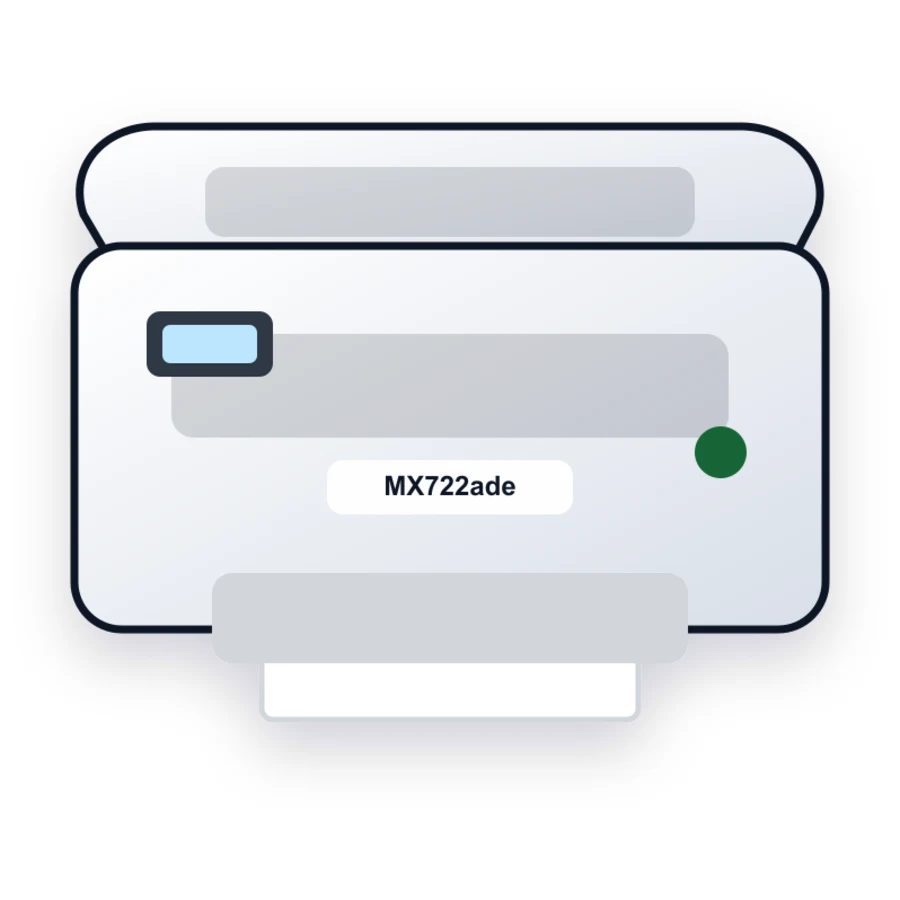 Lexmark MX722ade printer illustration