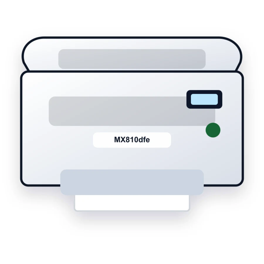 Lexmark MX810dfe printer illustration
