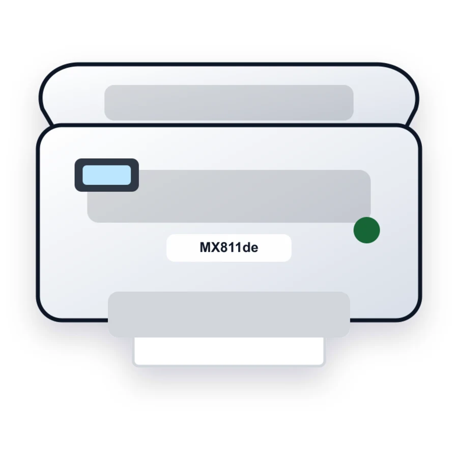 Lexmark MX811de printer illustration