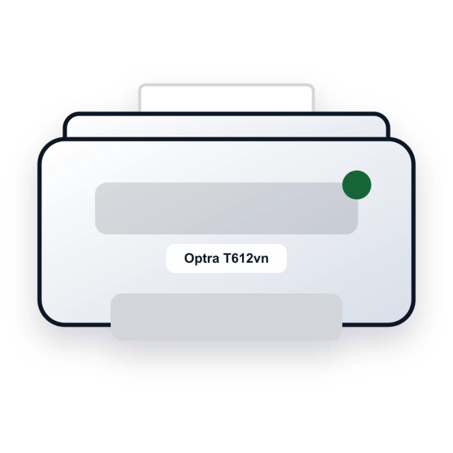 Lexmark Optra T612vn printer illustration
