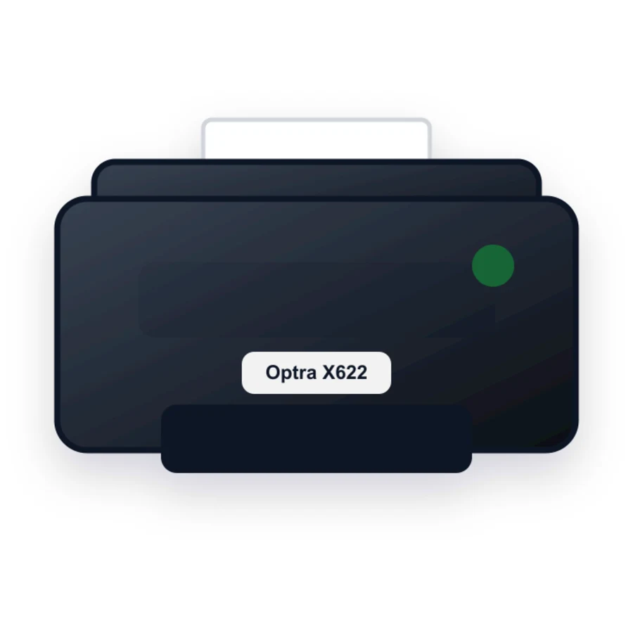 Lexmark Optra X622 printer illustration