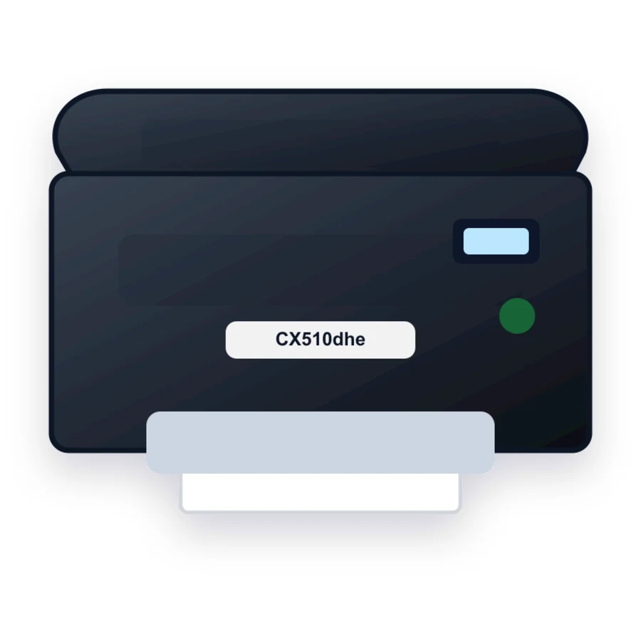 Lexmark CX510dhe printer illustration