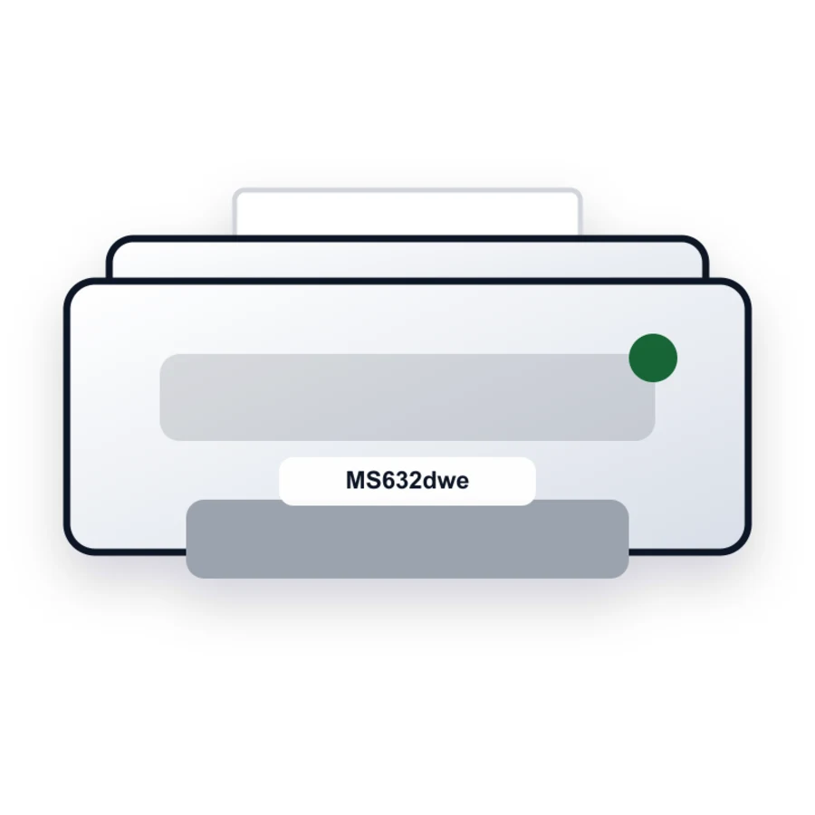 Lexmark MS632dwe printer illustration