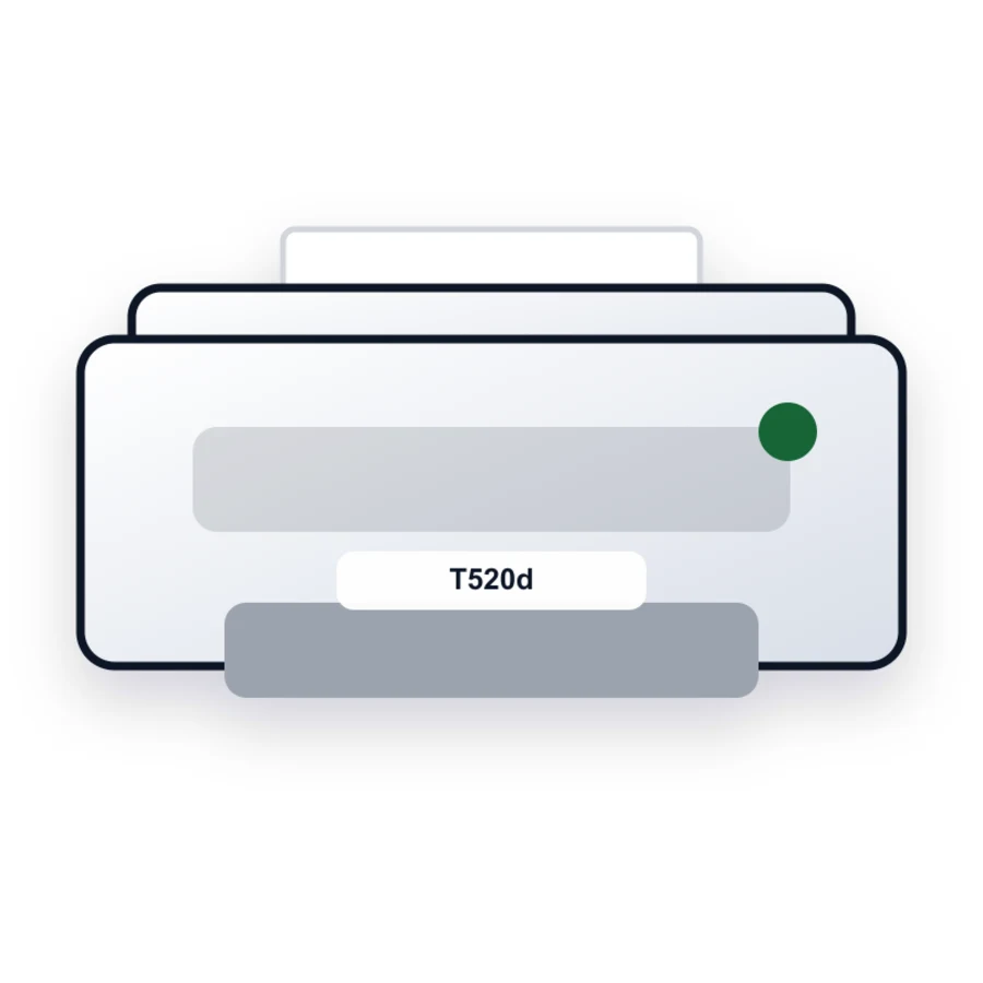 Lexmark T520d printer illustration