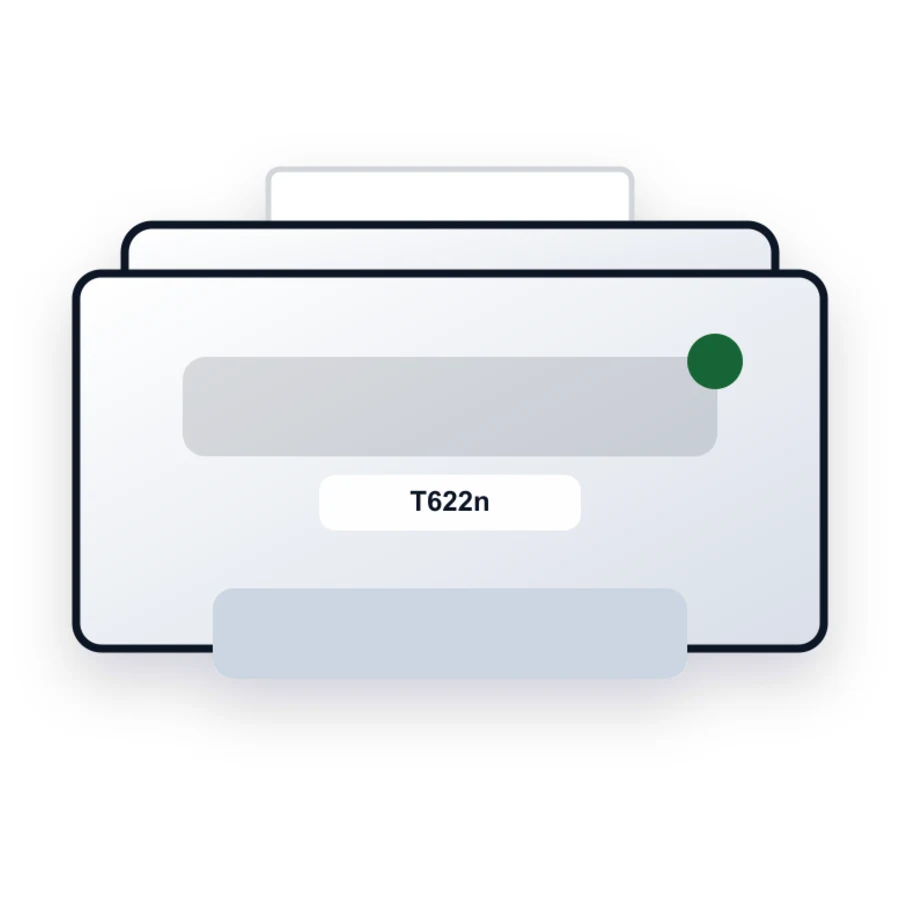 Lexmark T622n printer illustration