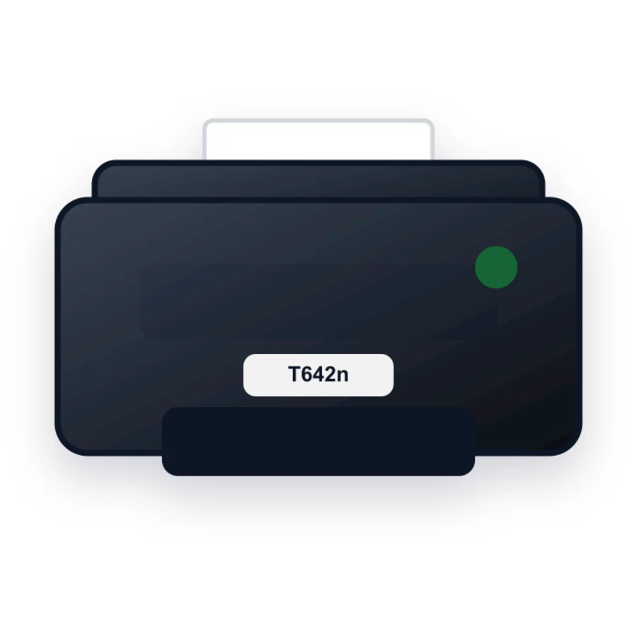 Lexmark T642n printer illustration