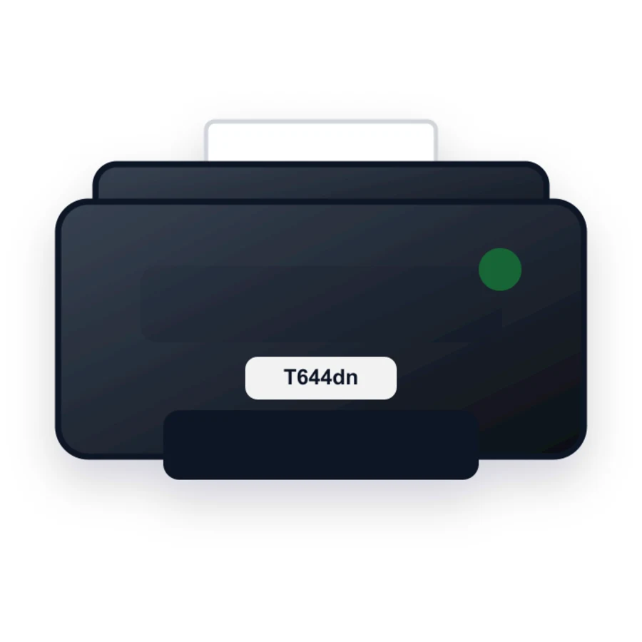 Lexmark T644dn printer illustration