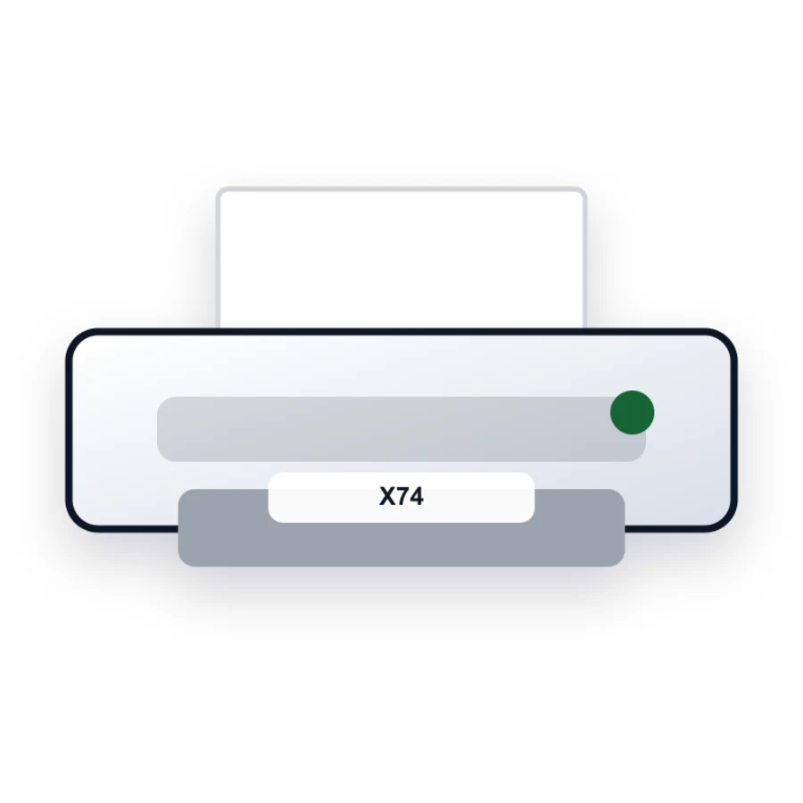Lexmark X74 printer illustration