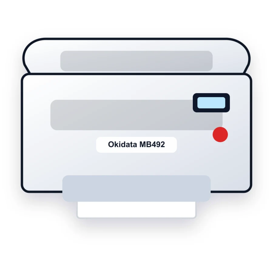 Okidata MB492 printer illustration