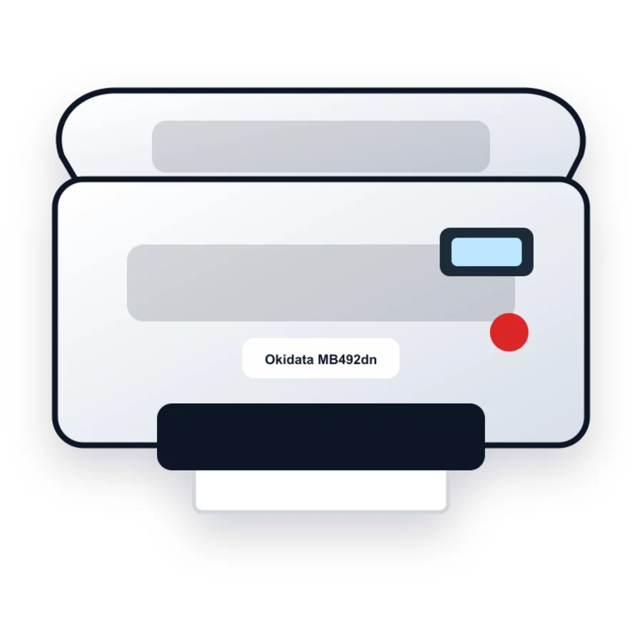 Okidata MB492dn printer illustration