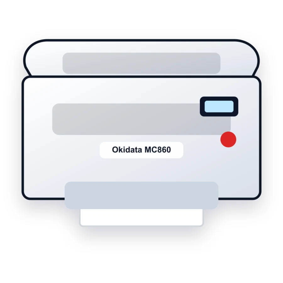 Okidata MC860 printer illustration