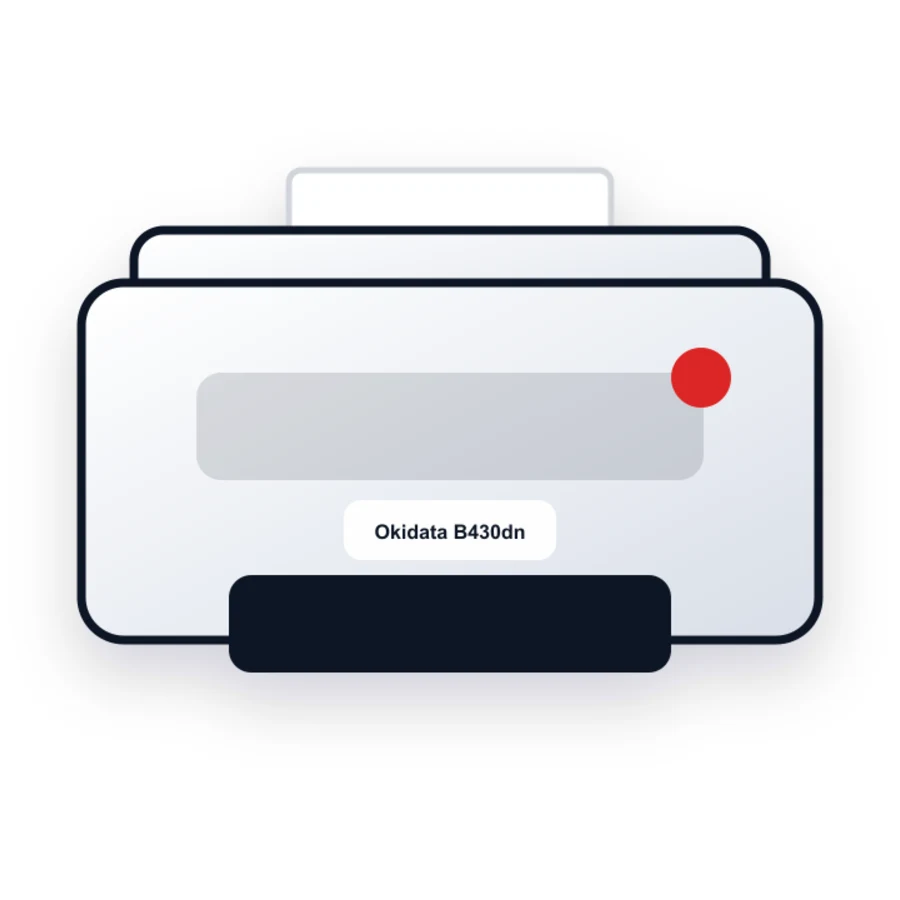 Okidata B430dn printer illustration