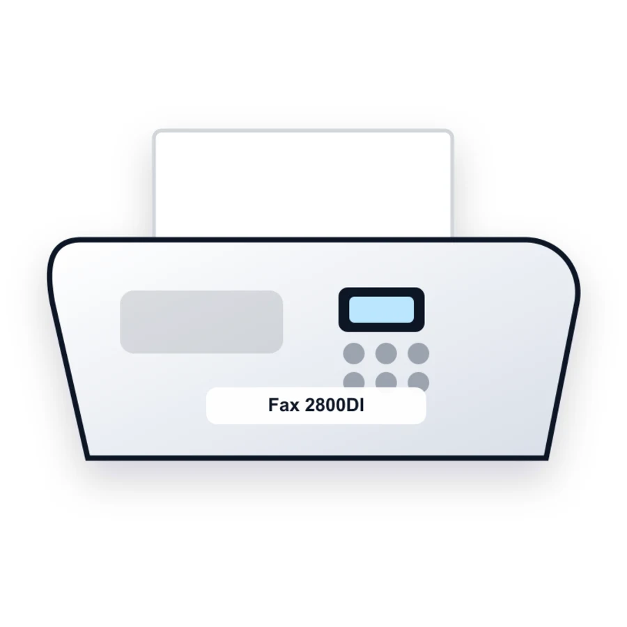 Ricoh Fax 2800DI printer illustration