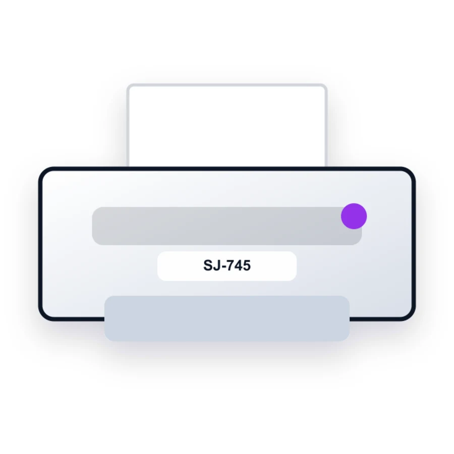 Roland SJ-745 printer illustration