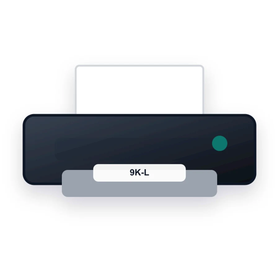 Secap 9K-L printer illustration