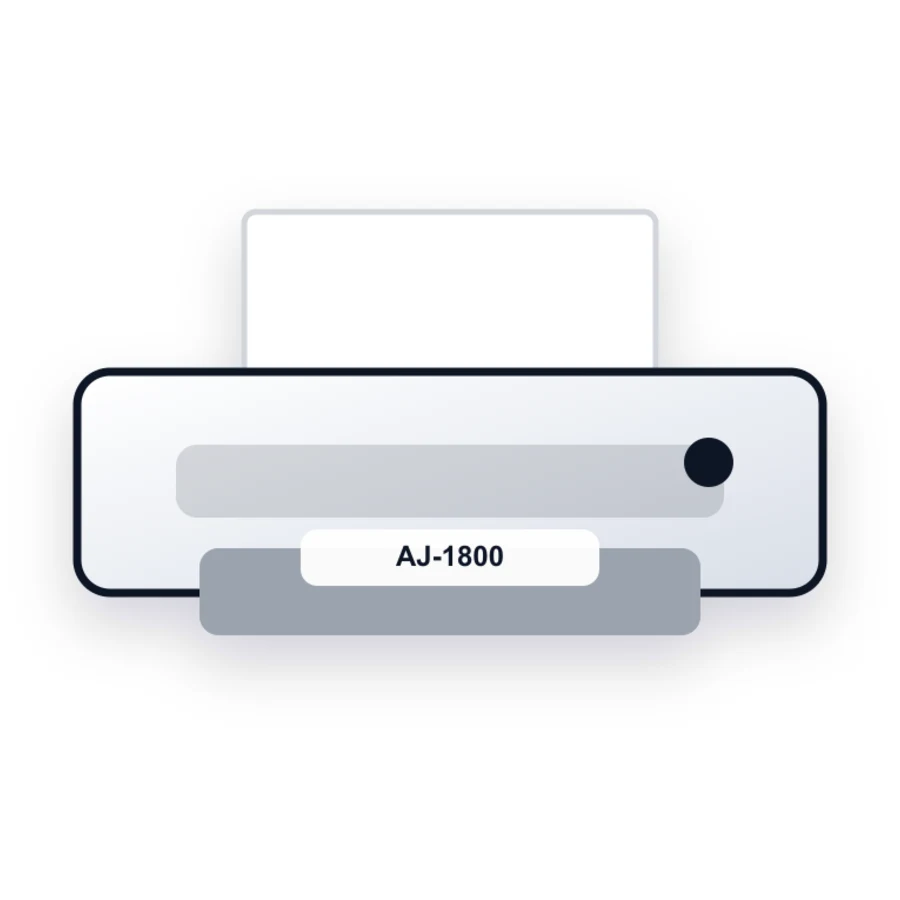 Sharp AJ-1800 printer illustration