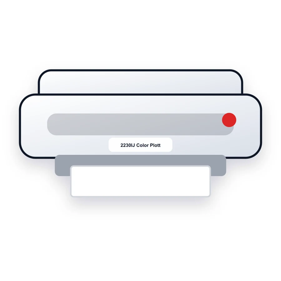 Xerox 2230IJ Color Plotter printer illustration