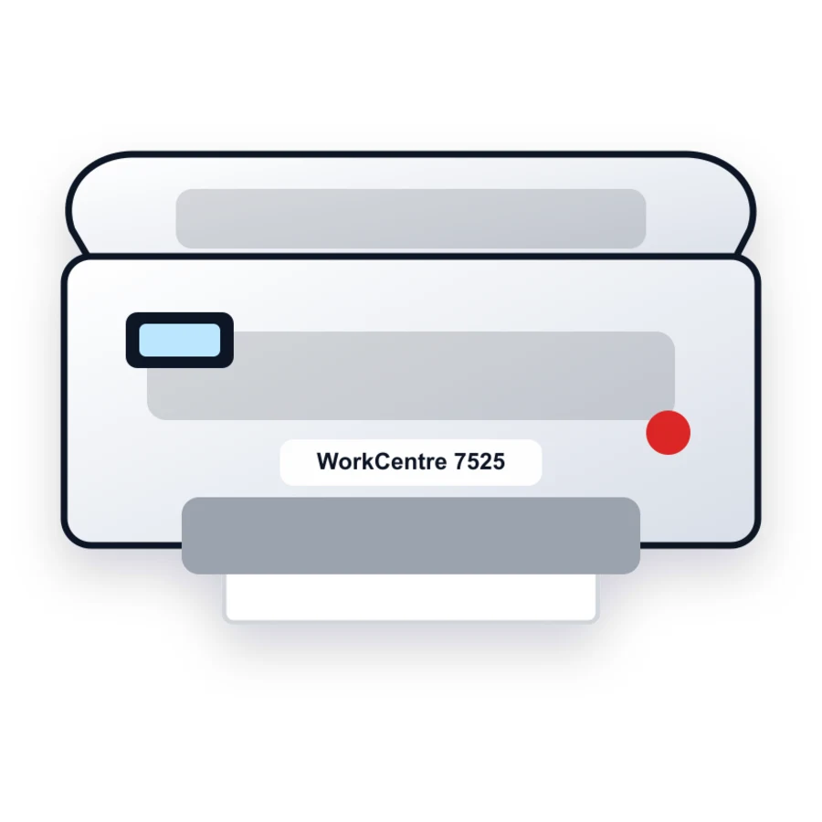 Xerox WorkCentre 7525 printer illustration
