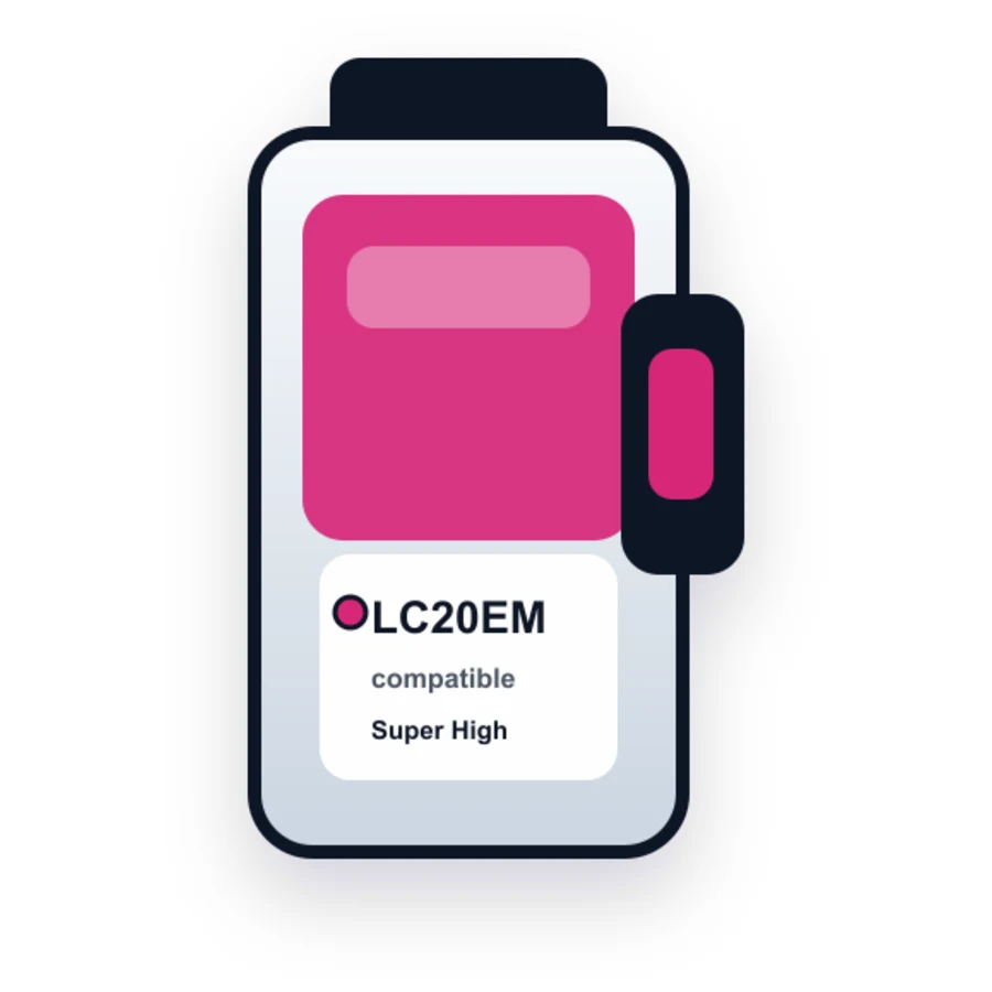 Brother LC20EM Magenta compatible ink