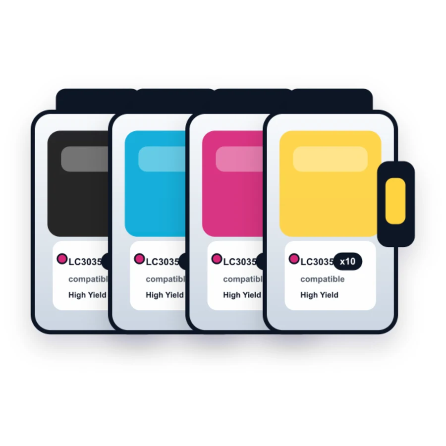 Brother LC3035 10 Combo compatible ink