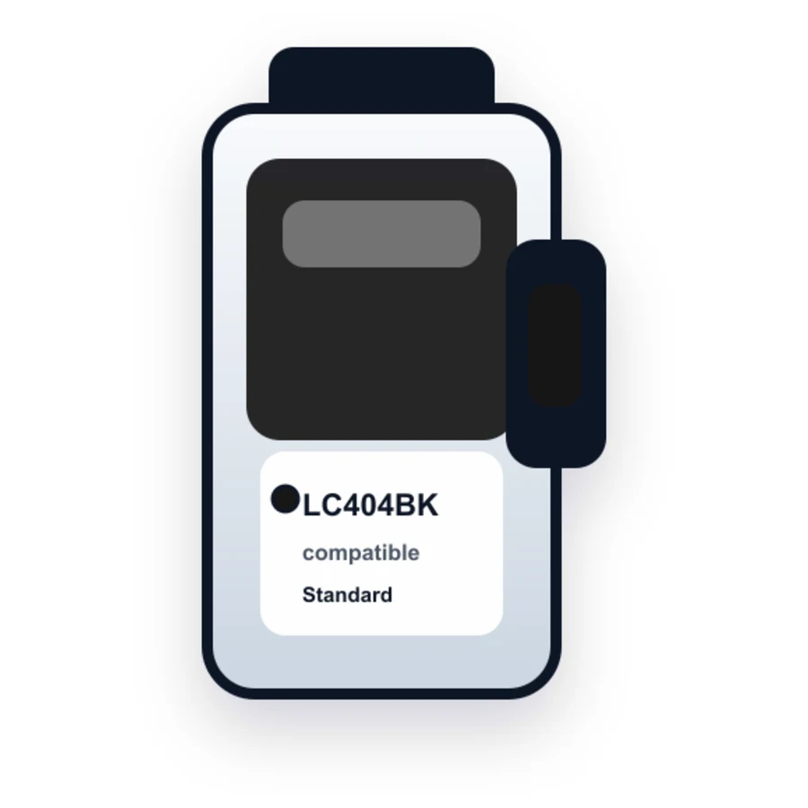 Brother LC404BK Black compatible ink