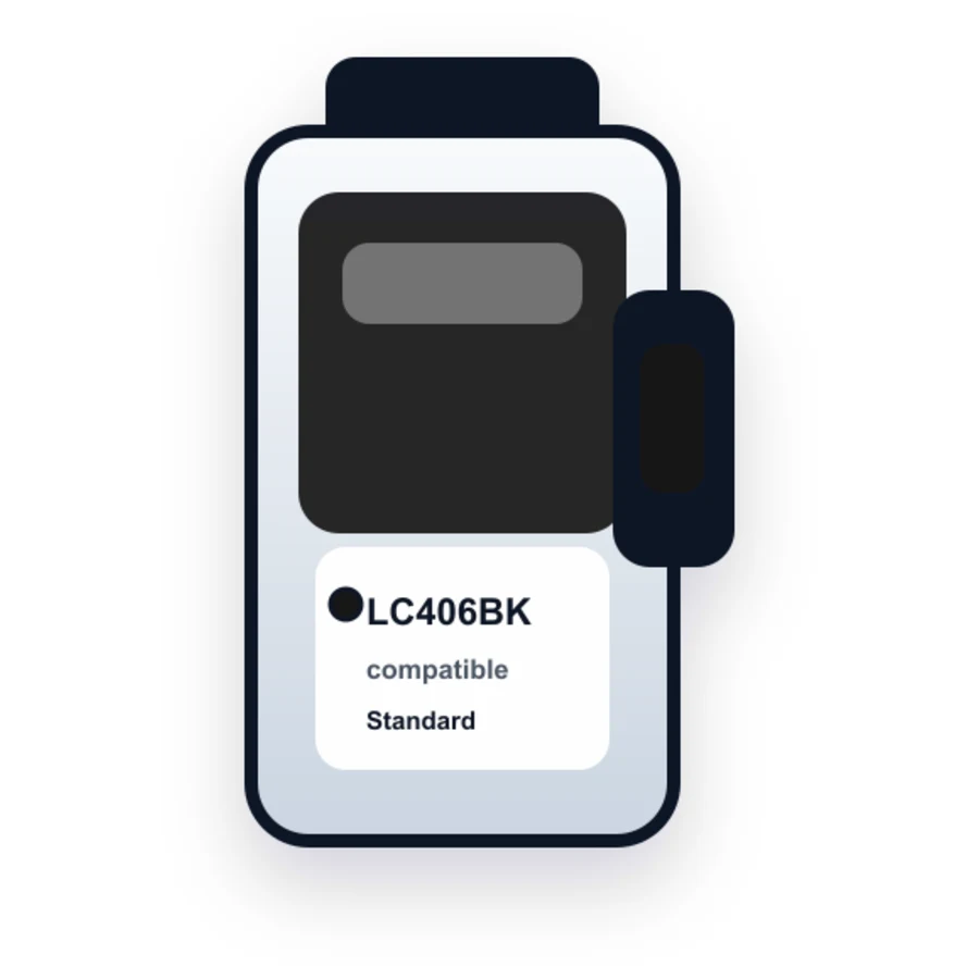 Brother LC406BK Black compatible ink