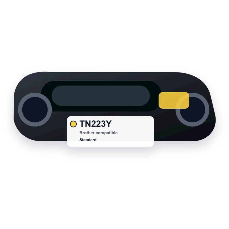 Brother TN223Y Yellow compatible toner