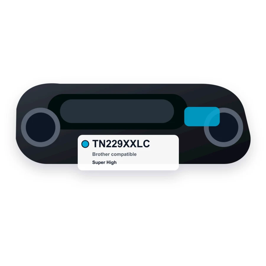 Brother TN229XXLC Cyan compatible toner