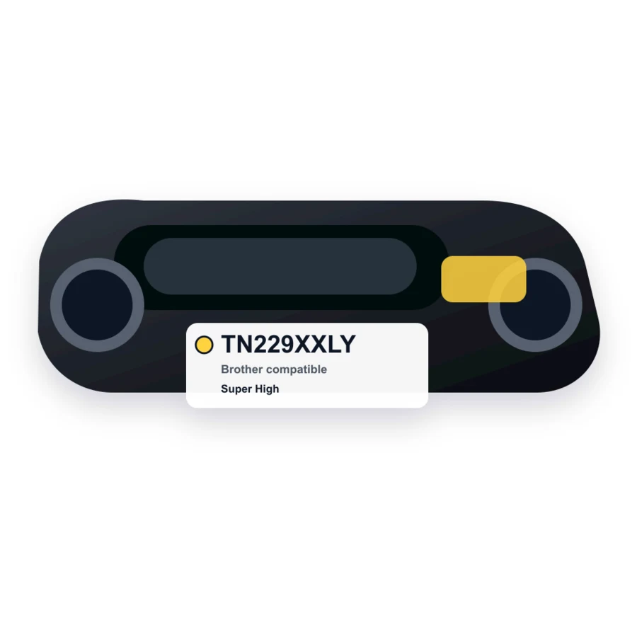 Brother TN229XXLY Yellow compatible toner