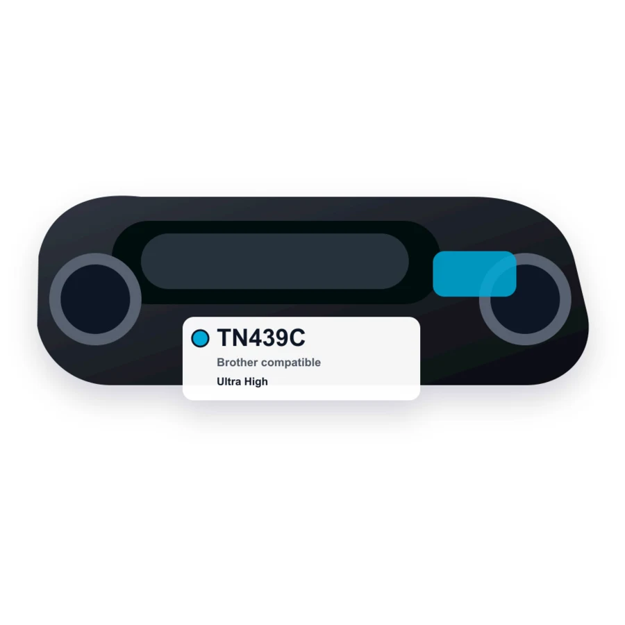 Brother TN439C Cyan compatible toner