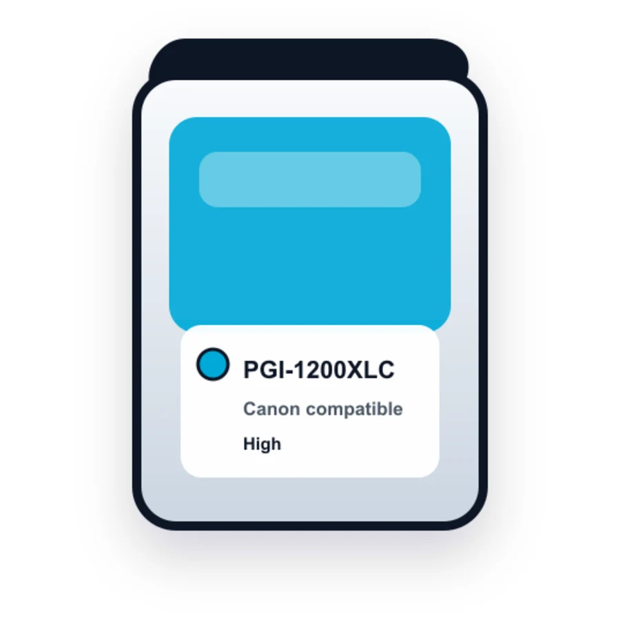 Canon PGI 1200XL Cyan compatible ink