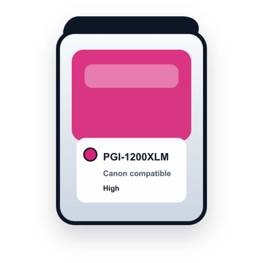 Canon PGI 1200XL Magenta compatible ink