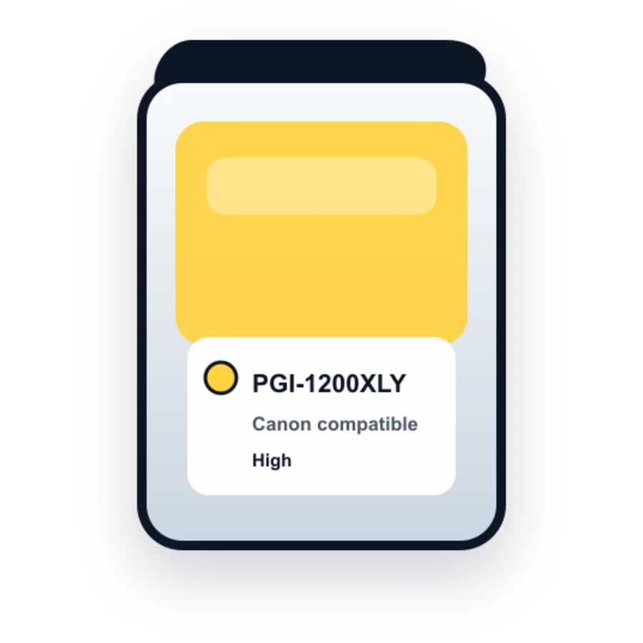Canon PGI 1200XL Yellow compatible ink