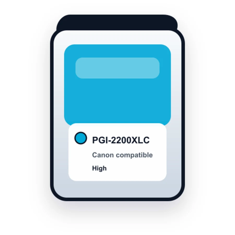 Canon PGI 2200XL Cyan compatible ink