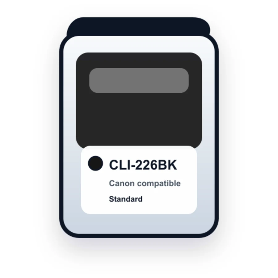 Canon CLI 226 CLI 226BK Black compatible ink