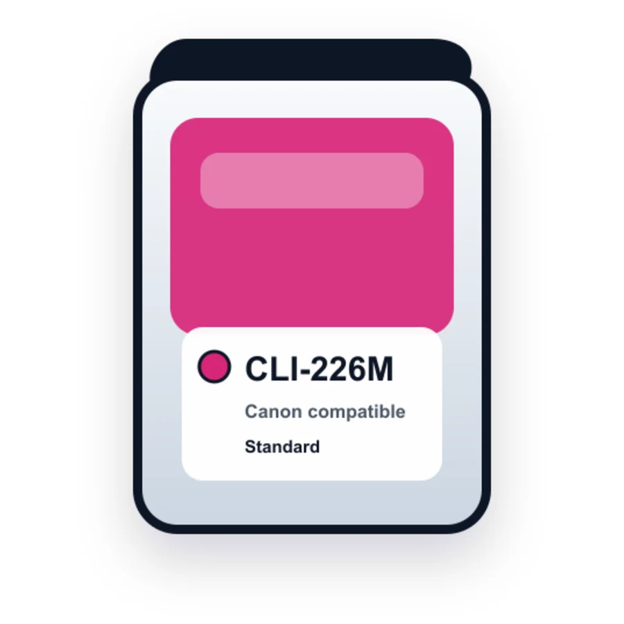 Canon CLI 226 CLI 226M Magenta compatible ink