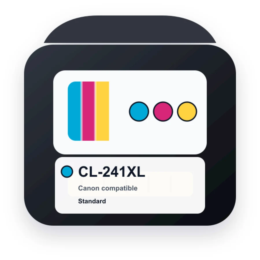 Replacement Canon 241 XL Color Ink Cartridge - CL-241XL - High Yield compatible ink
