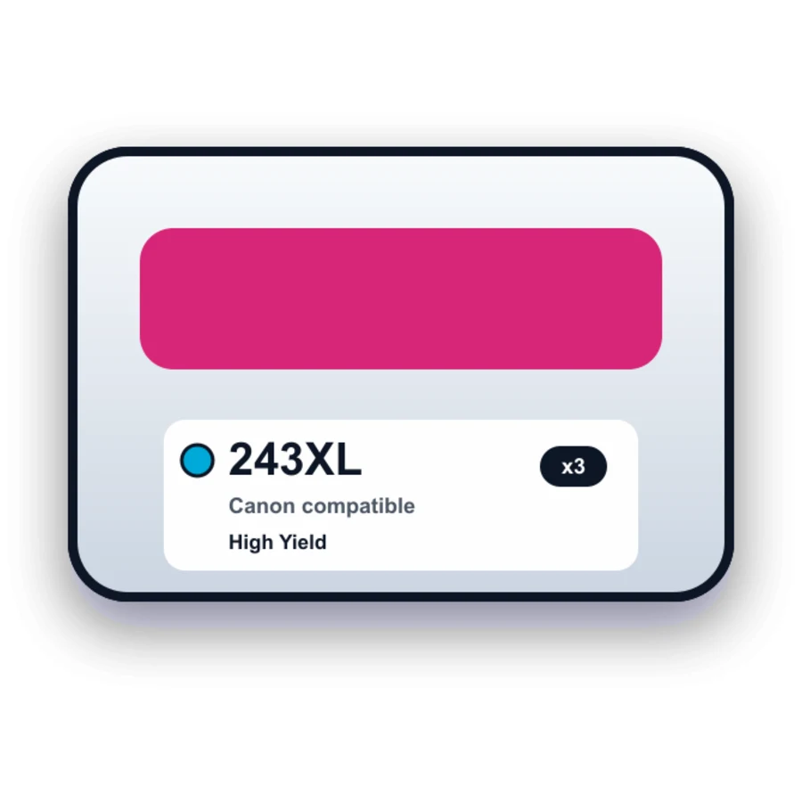 Replacement Canon Ink 243 and 244 XL Cartridges Combo Pack of 3 - High Yield: 2 PG-243XL Black, 1 CL-244XL Tri-color compatible ink