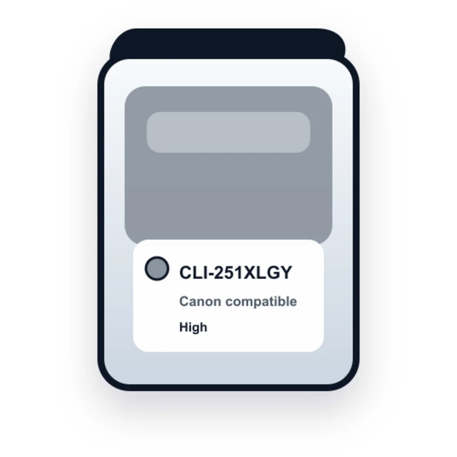 Canon CLI 251XL Gray compatible ink