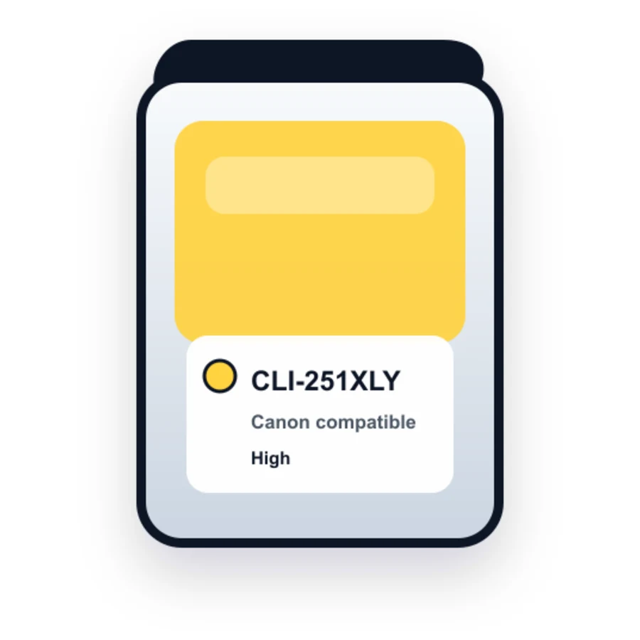 Canon CLI 251XL Yellow compatible ink