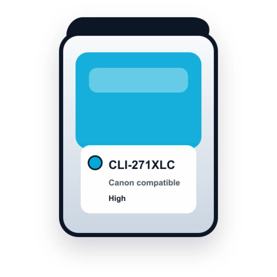 Canon CLI 271XL Cyan compatible ink