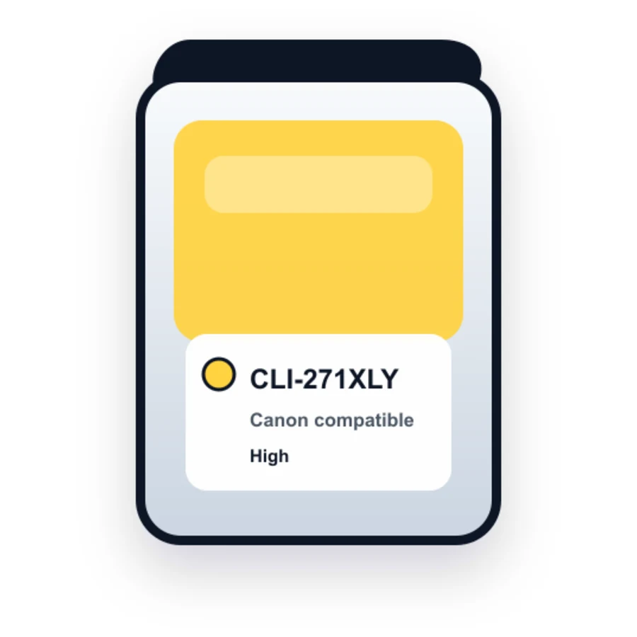 Canon CLI 271XL Yellow compatible ink