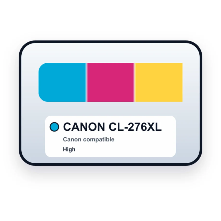 Replacement Canon CL-276XL Ink Cartridge - 4987C001 Tri-color - High Yield compatible ink
