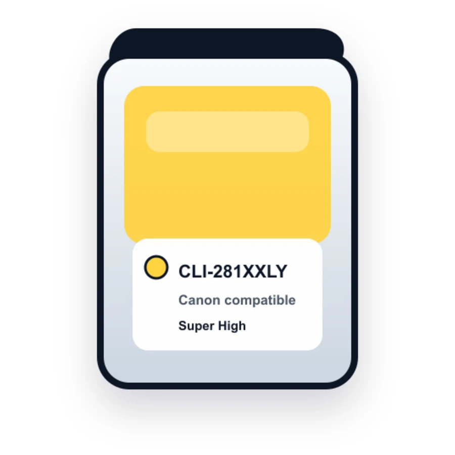 Canon CLI 281XXL Yellow compatible ink
