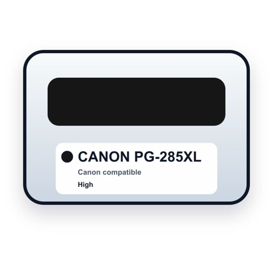 Replacement Canon 285XL Ink Cartridge - PG-285XL Black - High Yield compatible ink