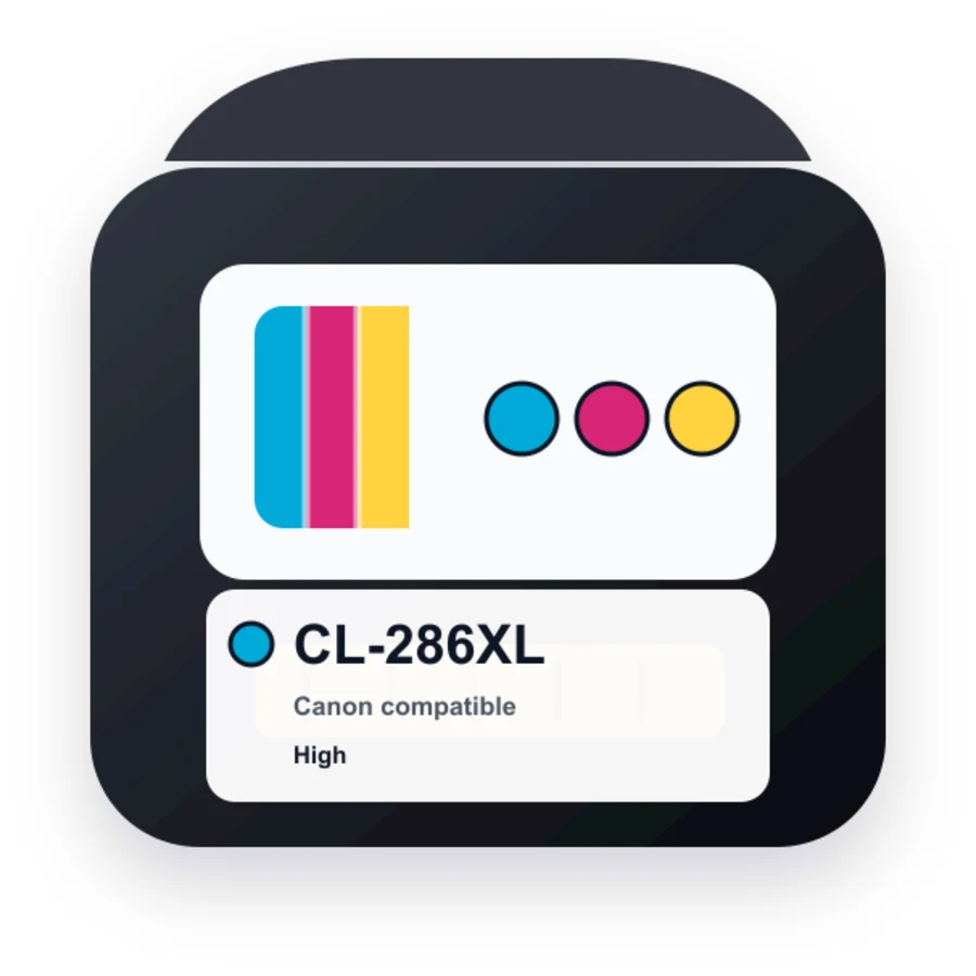 Canon 286XL Ink Cartridge - CL-286XL Tricolor - High Yield compatible ink