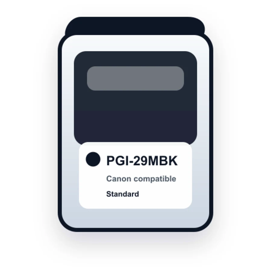 Canon PGI 29 PGI 29MBK Matte Black compatible ink