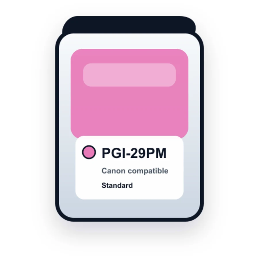 Canon PGI 29 PGI 29PM Photo Magenta compatible ink